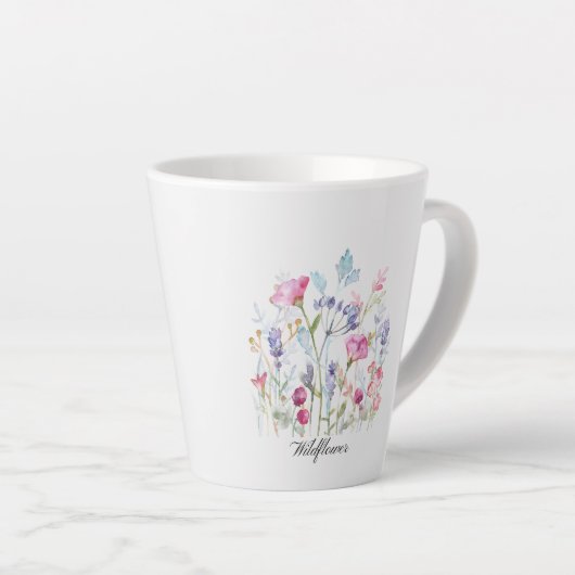 Wildflower Tasse カフェラテマグ (右アングル)