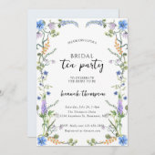 Wildflower Tea Bridal Shower 招待状 (正面/裏面)