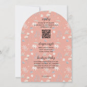 Wildflower Terracotta All in One Baby Shower 招待状 (裏面)