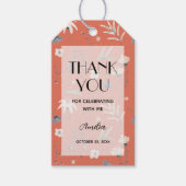 Wildflower Terracotta Baby Shower Thank You Favor ギフトタグ (正面)