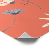 Wildflower Terracotta Baby Shower Welcome ポスター (角)