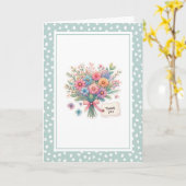 Wildflower Thank You Folded Greeting Card カード (黄色い花)