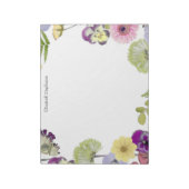 Wildflower Theme Custom Name ノートパッド (回転)