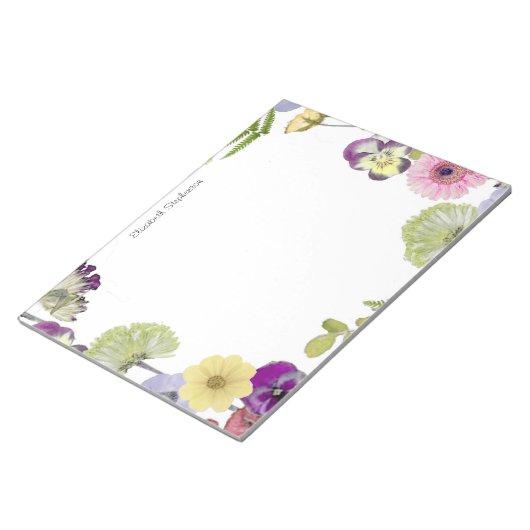 Wildflower Theme Custom Name ノートパッド (アングル)