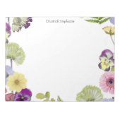 Wildflower Theme Custom Name ノートパッド (正面)