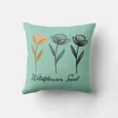 Wildflower trendy Design クッション (裏面)