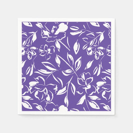 Wildflower Violet Baby Shower スタンダードカクテルナプキン (正面)