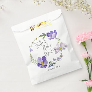 Wildflower Violet Baby Shower フェイバーバッグ