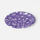 Wildflower Violet Baby Shower ペーパープレート (アングル)