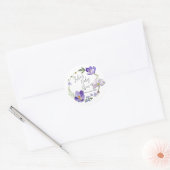 Wildflower Violet Baby Shower ラウンドシール (封筒)