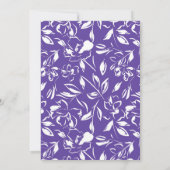 Wildflower Violet Baby Shower 招待状 (裏面)