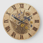 Wildflower Wall Clock ラージ壁時計 (正面)