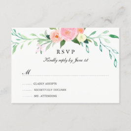 Wildflower Watercolor ウェディング RSVP