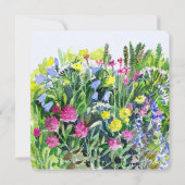 Wildflower Watercolor – 80歳の誕生日おめでとう 招待状 (裏面)