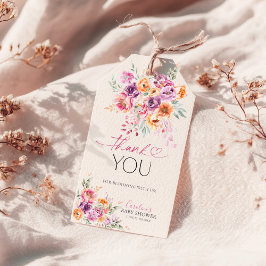 Wildflower Watercolor Baby In Bloom サンクスギフト ギフトタグ