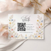 Wildflower Watercolor Floral ウェディングQRコード 出欠カード