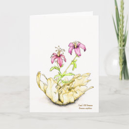 Wildflower watercolor geranium blank inside カード
