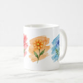 Wildflower Watercolor Mug | 4つの植物の花 コーヒーマグカップ (正面右)
