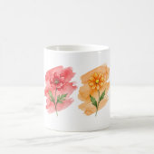 Wildflower Watercolor Mug | 4つの植物の花 コーヒーマグカップ (中央)