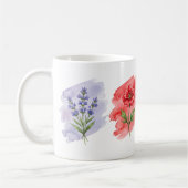 Wildflower Watercolor Mug | 4つの植物の花 コーヒーマグカップ (左)