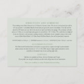 Wildflower watercolor wedding details エンクロージャーカード (裏面)