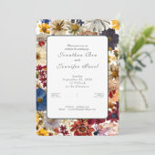  Wildflower Watercolor Wedding Invitation 招待状 (スタンド正面)