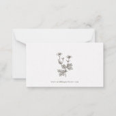 Wildflower Wedding ウェブサイトQRコード RSVPカード ノートカード (裏面)