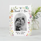Wildflower Wedding | フォトサンクスカード サンキューカード (スタンド正面)