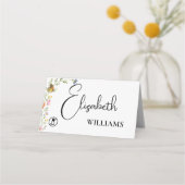 Wildflower Wedding | 乳製品フリーカード プレイスカード (正面)
