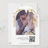 Wildflower Wedding | 春のガーデンフォトQRコード 招待状 (裏面)