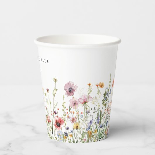 Wildflower Wedding 紙コップ (裏面)