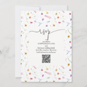 Wildflower Wedding All In One QR Code 招待状 (裏面)