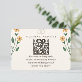 Wildflower Wedding Enclosure Card  エンクロージャーカード