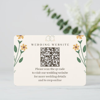 Wildflower Wedding Enclosure Card  エンクロージャーカード