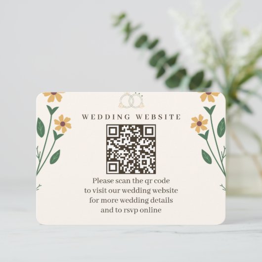 Wildflower Wedding Enclosure Card  エンクロージャーカード (スタンド正面)