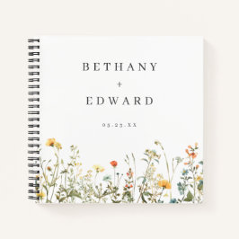 Wildflower Wedding Guest Book ノートブック
