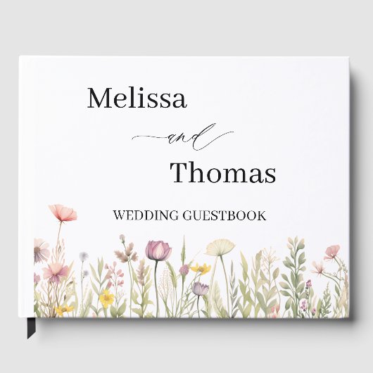 Wildflower+Wedding+Guestbook+with+Photo ゲストブック (正面)