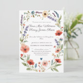 Wildflower Wedding Invitation | エレガントボタニカル 招待状 (スタンド正面)