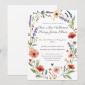 Wildflower Wedding Invitation | エレガントボタニカル 招待状 (正面/裏面)
