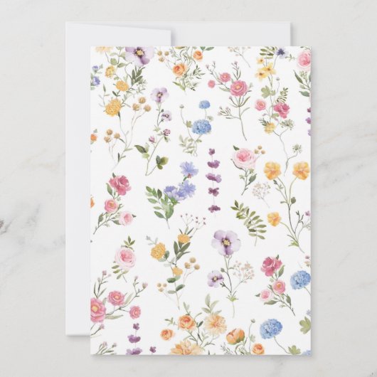 Wildflower wedding invitation 招待状 (裏面)