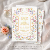 Wildflower wedding invitation 招待状