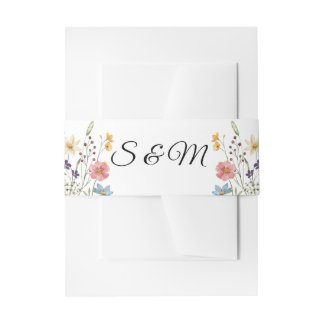 Wildflower Wedding Invitation Belly Band 招待状ベリーバンド
