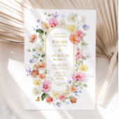 Wildflower Wedding Invite, Colorful Floral Wedding 招待状