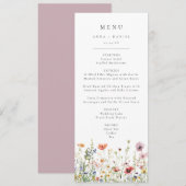 Wildflower Wedding Menu メニュー (正面/裏面)