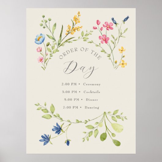 Wildflower Wedding Order of the Day ポスター (正面)