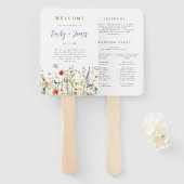 Wildflower Wedding Program ハンドファン (正面&裏面)