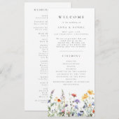 Wildflower Wedding Program プログラム (正面/裏面)