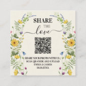 Wildflower+Wedding Qr Code 写真 エンクロージャーカード (正面)