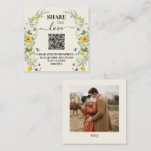 Wildflower+Wedding Qr Code 写真 エンクロージャーカード (正面/裏面)