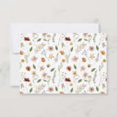 Wildflower Wedding QR RSVP Enclosure Card 招待状 (裏面)